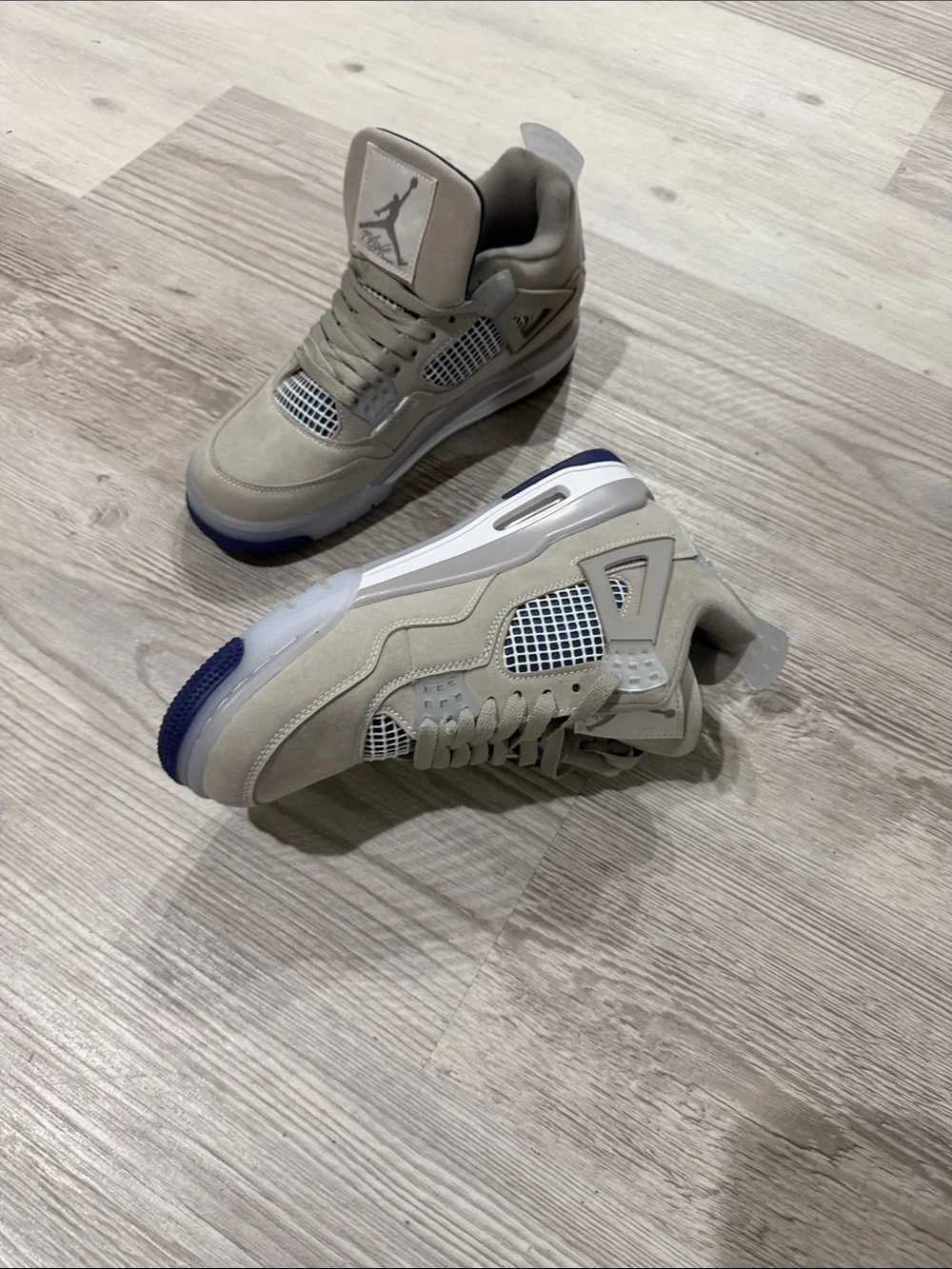 Jordan Men’s Sneakers in Light Taupe with Navy Accents